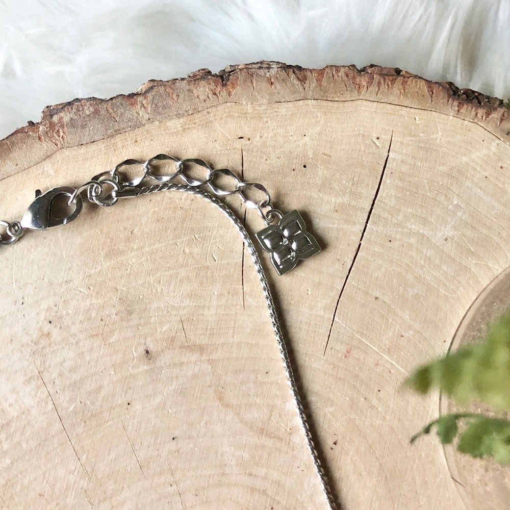 Bcbg Silver Triangle Statement Collar Necklace - image 3